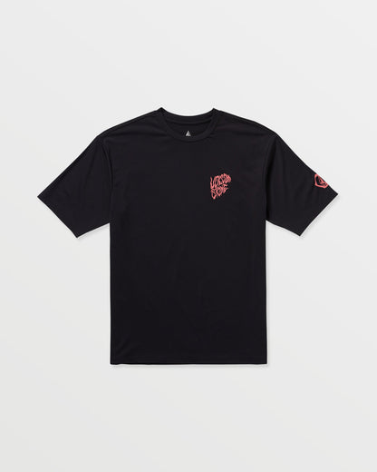 Men's Wavvyyy Surf Short Sleeve Rashguard Black - Volcom