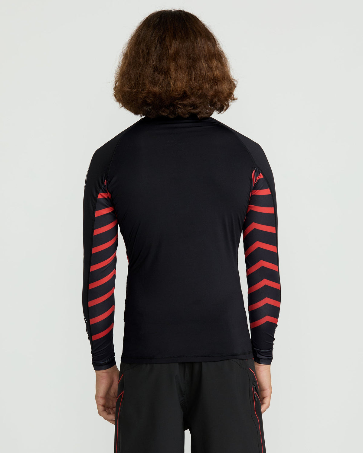 Men's Surf Vitals J Robinson Tght Long Sleeve Rashguard Black/Red - Volcom