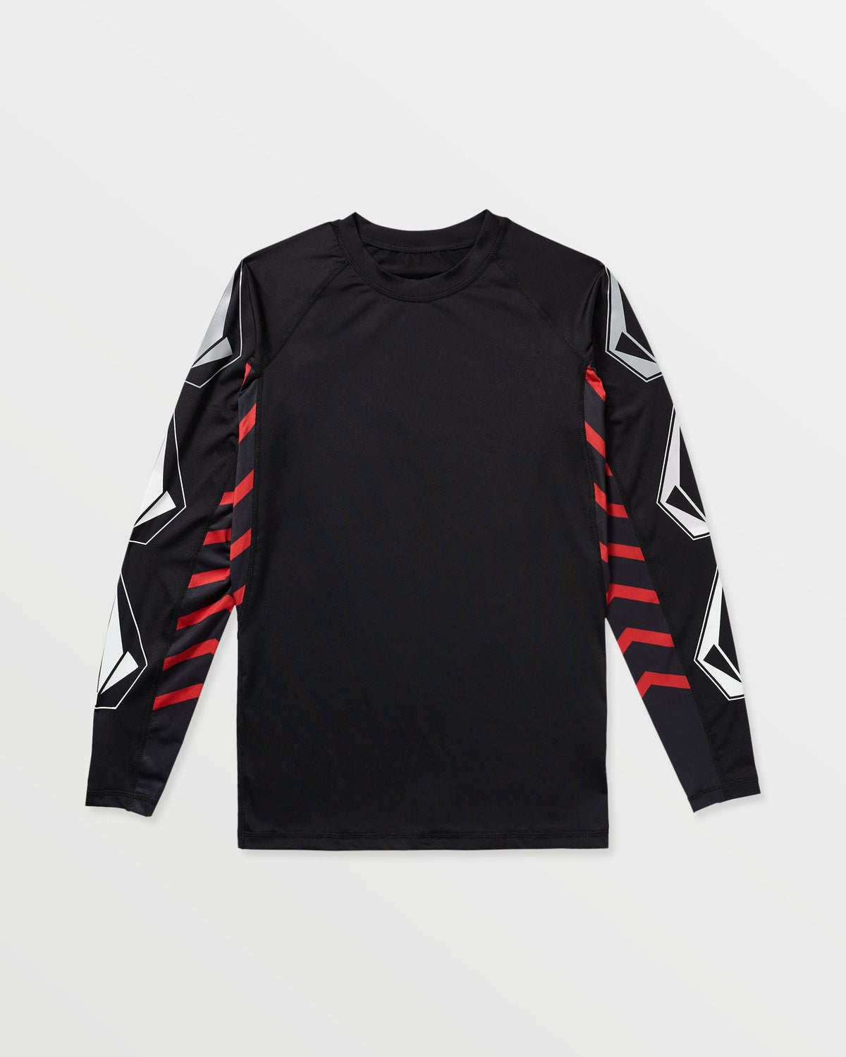 Men's Surf Vitals J Robinson Tght Long Sleeve Rashguard Black/Red - Volcom