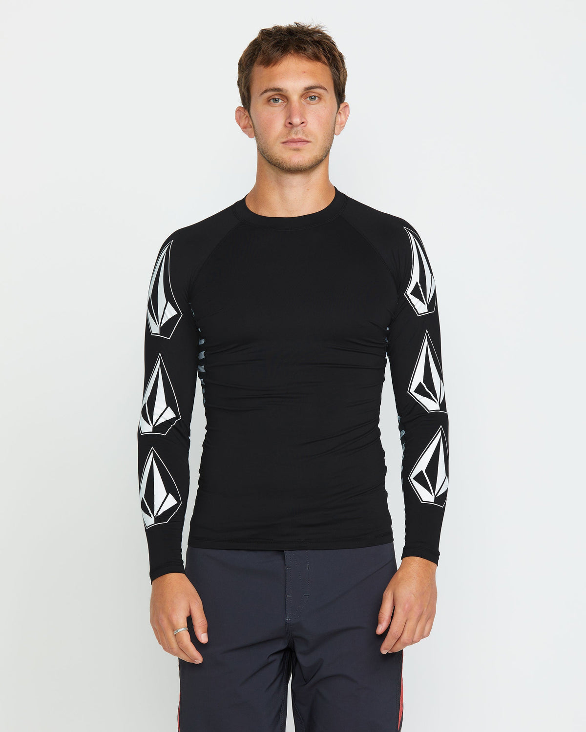 Men's Surf Vitals J Robinson Tght Long Sleeve Rashguard Black - Volcom