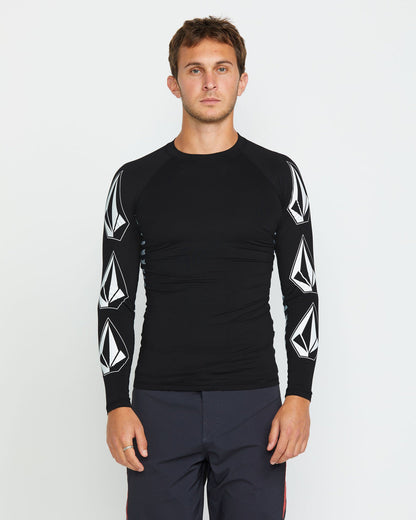 Men's Surf Vitals J Robinson Tght Long Sleeve Rashguard Black - Volcom