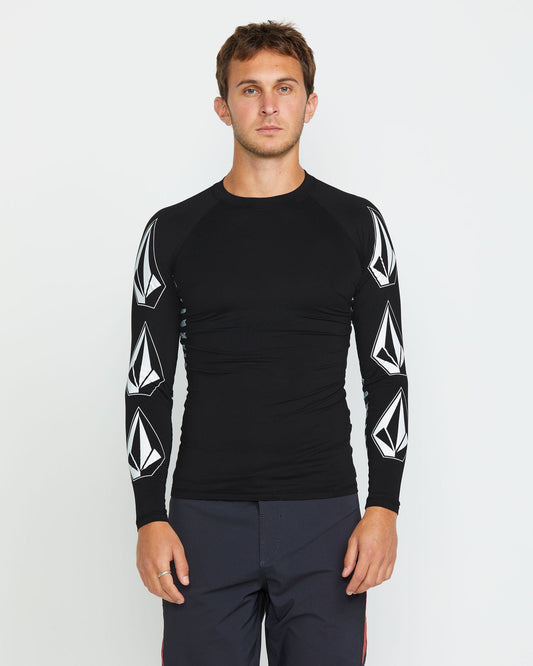 Men's Surf Vitals J Robinson Tght Long Sleeve Rashguard Black - Volcom