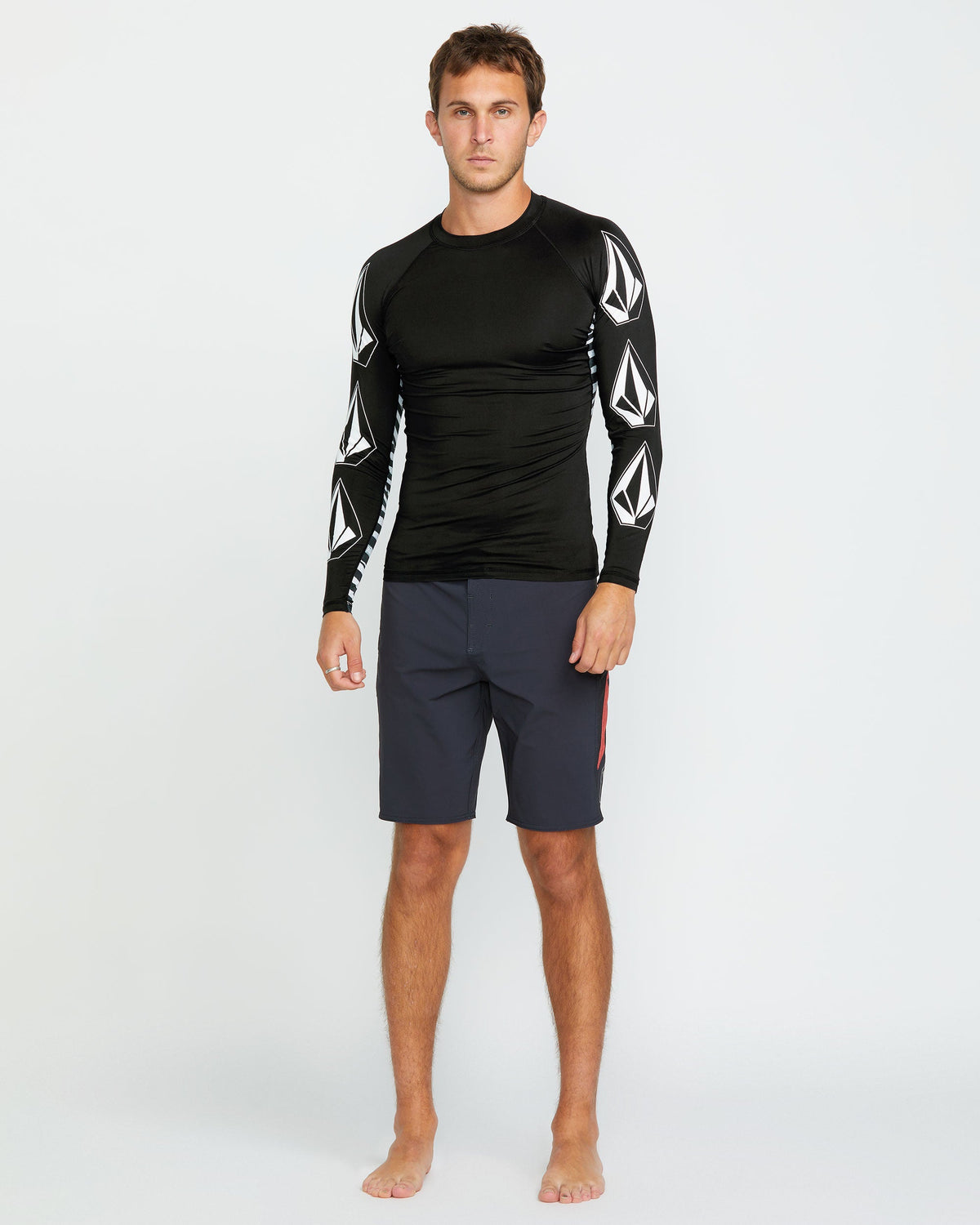 Men's Surf Vitals J Robinson Tght Long Sleeve Rashguard Black - Volcom