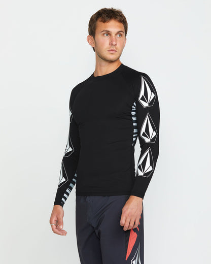 Men's Surf Vitals J Robinson Tght Long Sleeve Rashguard Black - Volcom