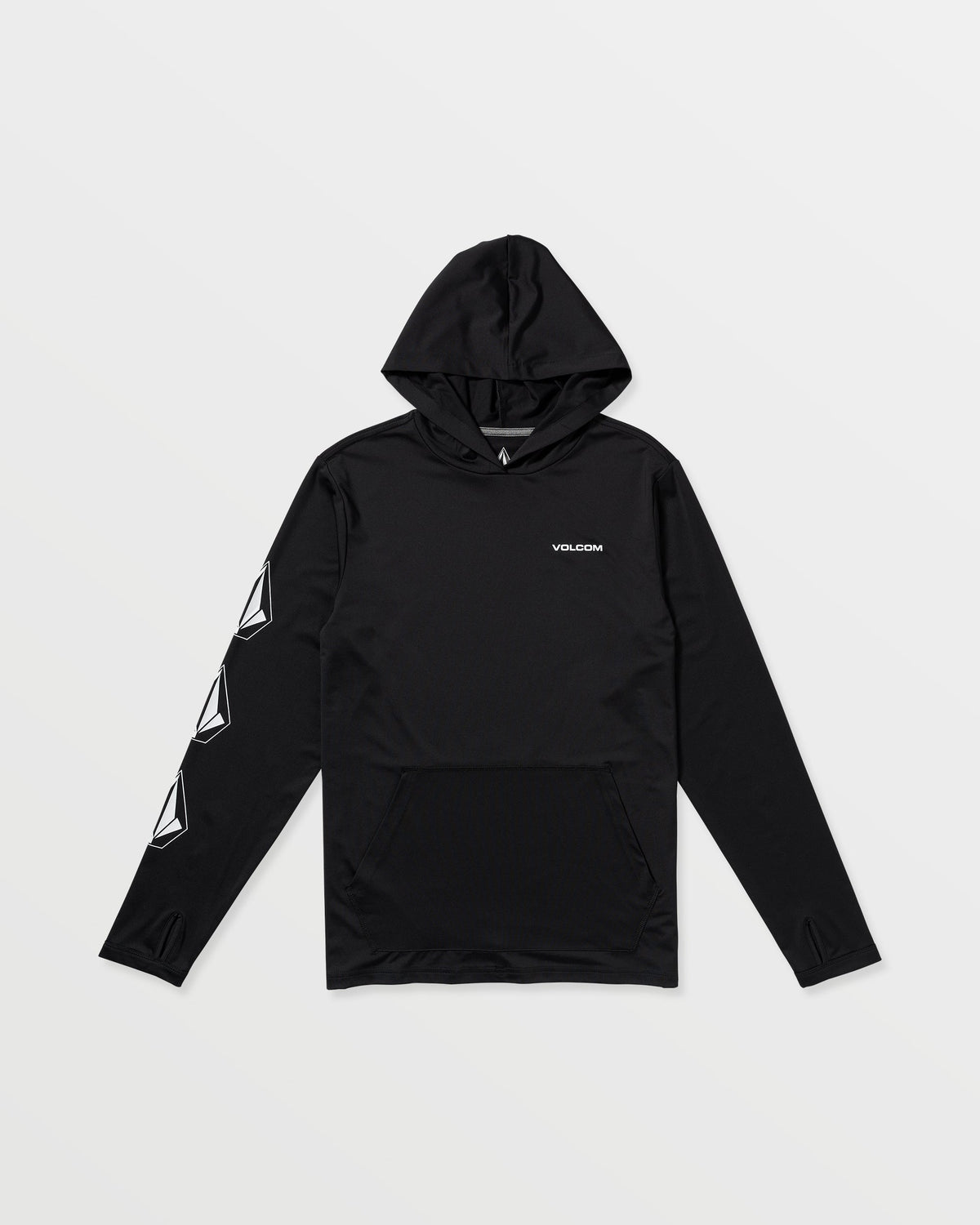 Men's Largee Iconic Hood Long Sleeve Rashguard Black - Volcom