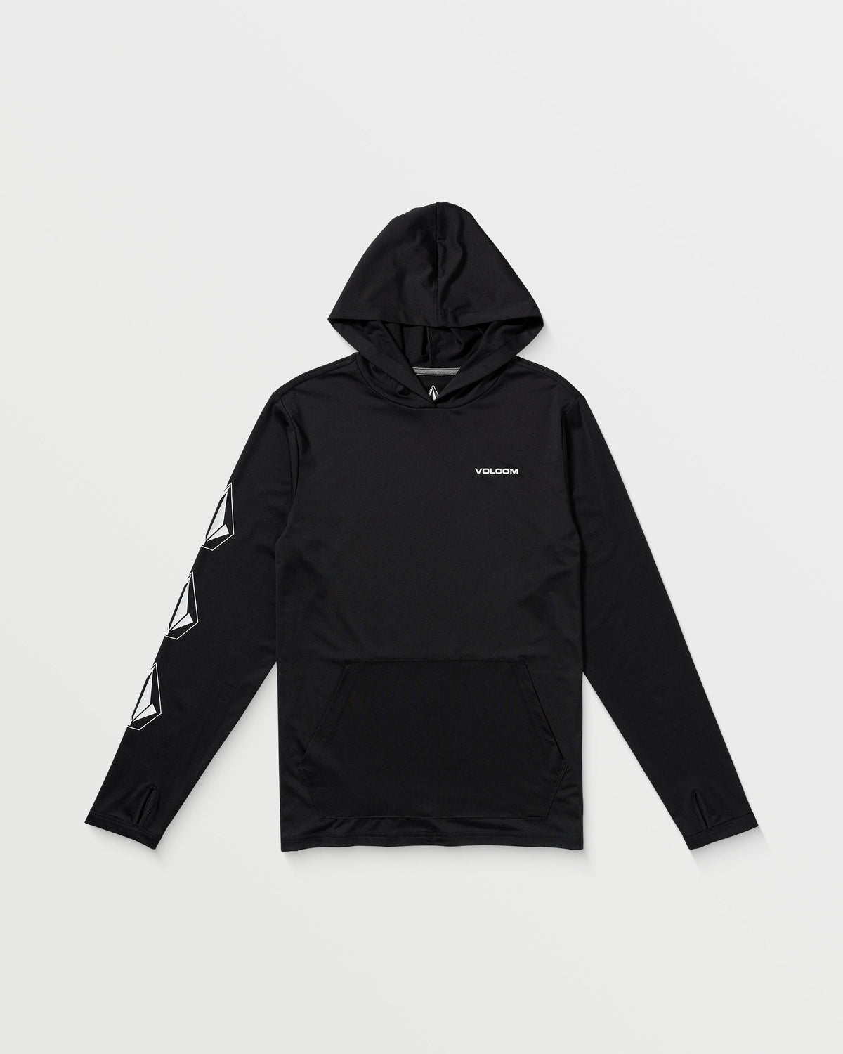 Men's Largee Iconic Hood Long Sleeve Rashguard Black - Volcom