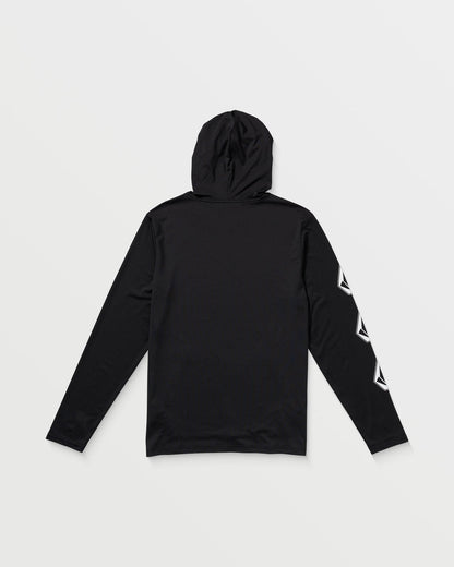Men's Largee Iconic Hood Long Sleeve Rashguard Black - Volcom
