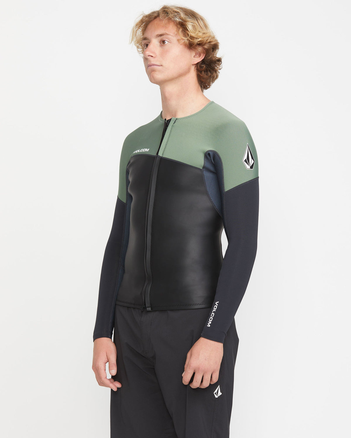 Men's 1.5MM Modulator Full-Zip Full-Length Jacket Light Olive - Volcom
