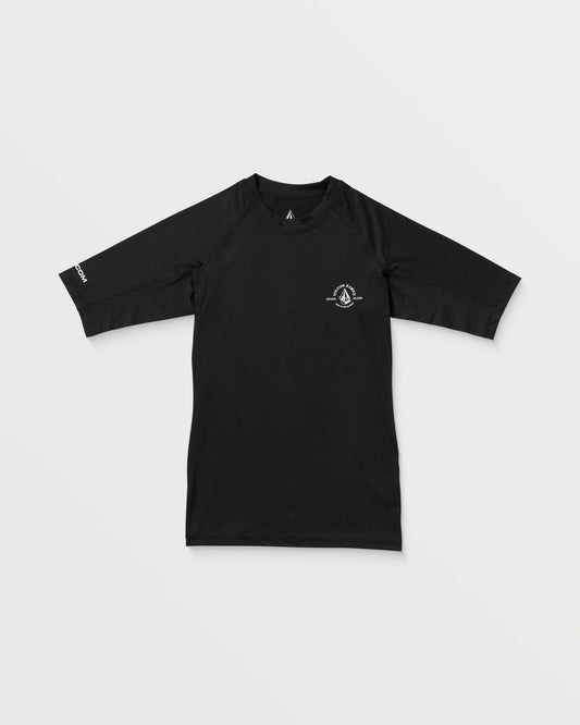 Men's True To The Islands Short Sleeve Rashguard Black - Volcom