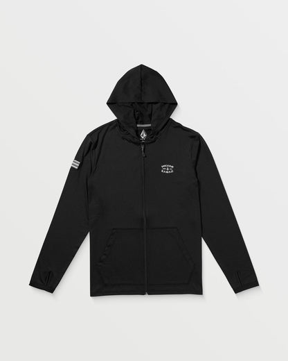 Men's Loose Hood Long Sleeve Surf Tee Black - Volcom