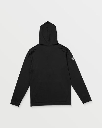 Men's Loose Hood Long Sleeve Surf Tee Black - Volcom