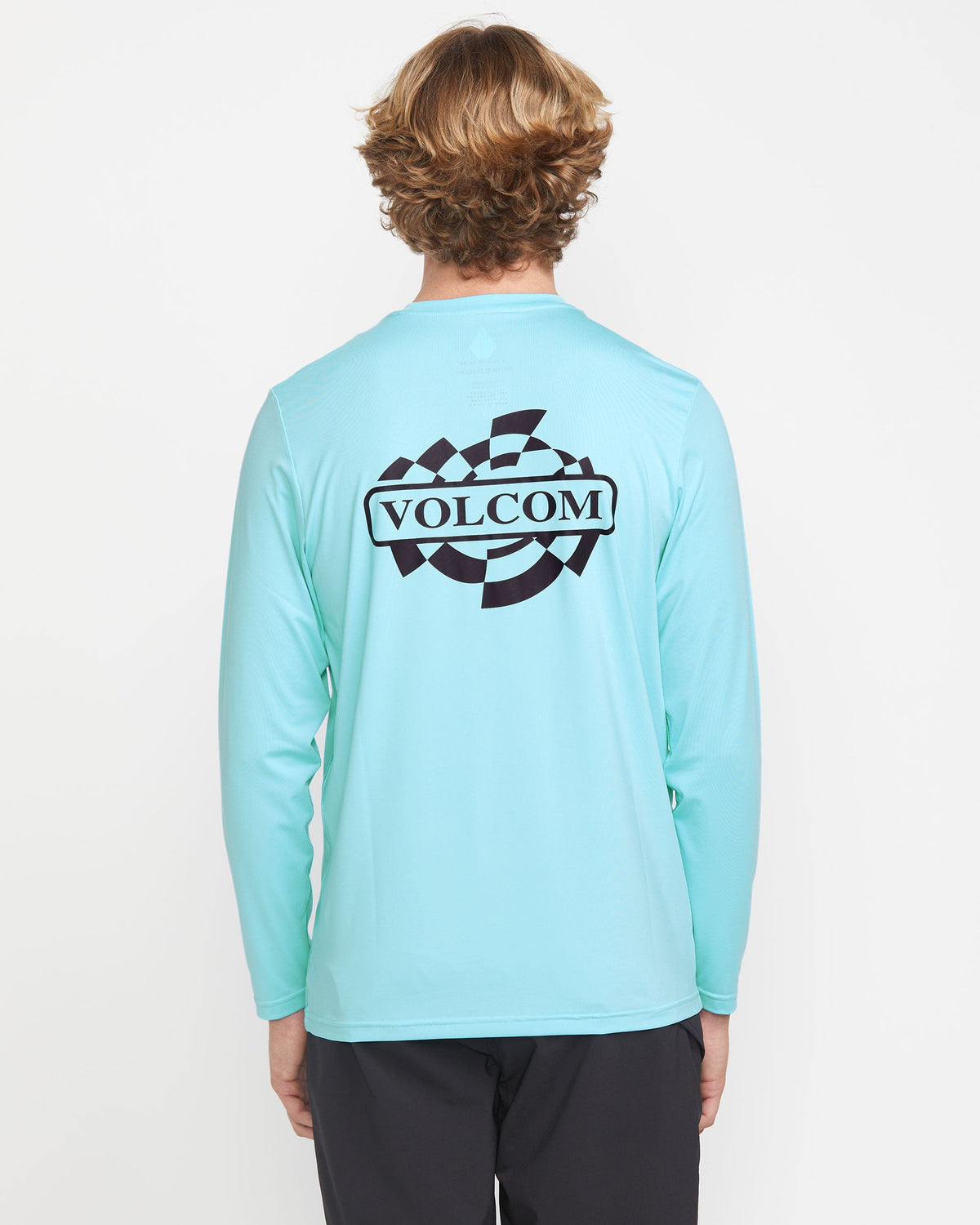 Men's Oval Track Loose Long Sleeve Surf Tee Resin Blue - Volcom