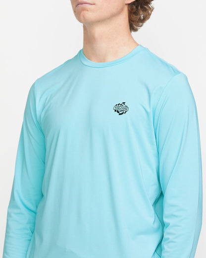 Men's Oval Track Loose Long Sleeve Surf Tee Resin Blue - Volcom