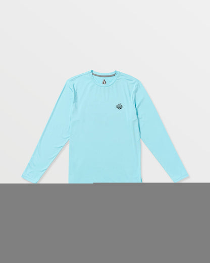 Men's Oval Track Loose Long Sleeve Surf Tee Resin Blue - Volcom