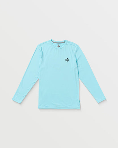 Men's Oval Track Loose Long Sleeve Surf Tee Resin Blue - Volcom