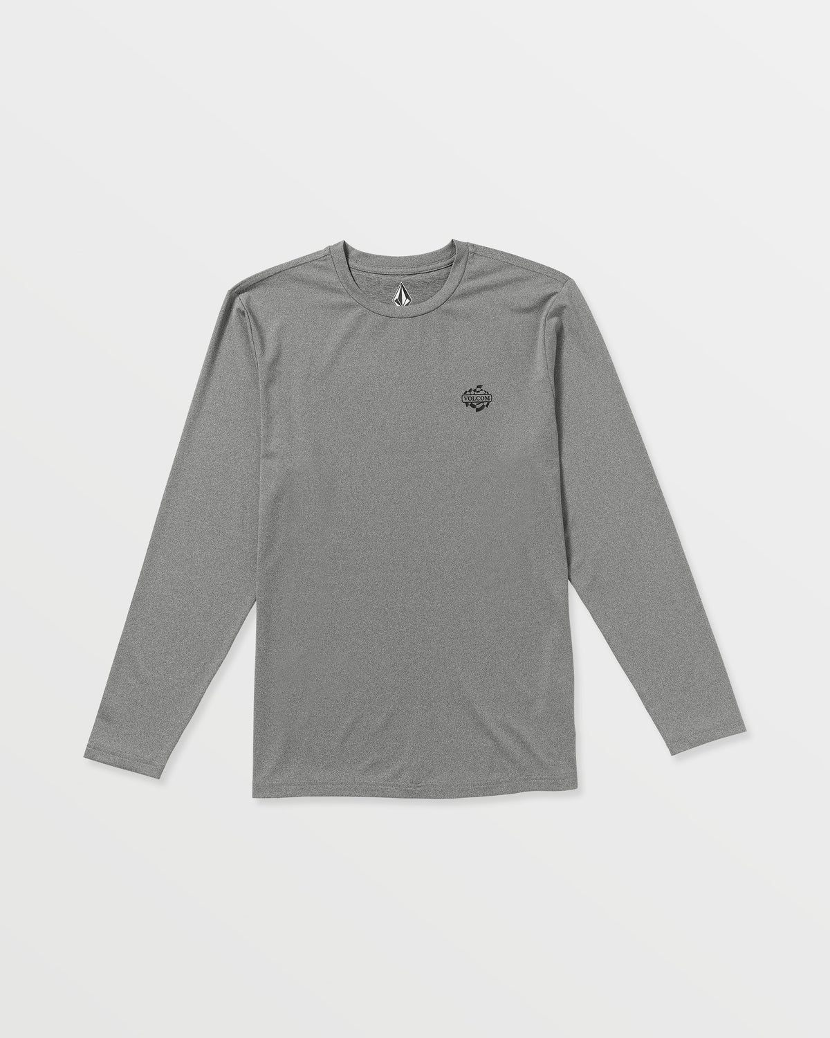 Men's Oval Track Loose Long Sleeve Surf Tee Heather Grey - Volcom