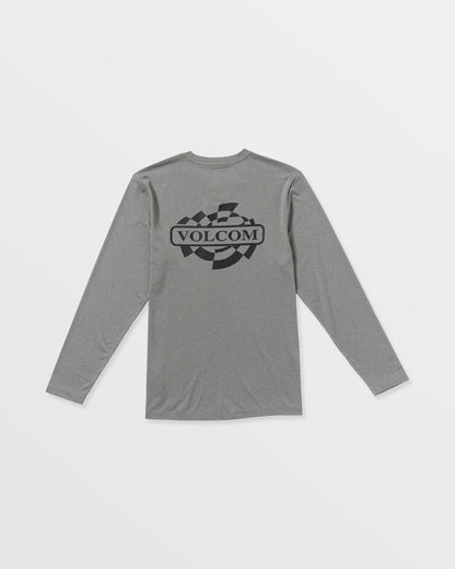 Men's Oval Track Loose Long Sleeve Surf Tee Heather Grey - Volcom