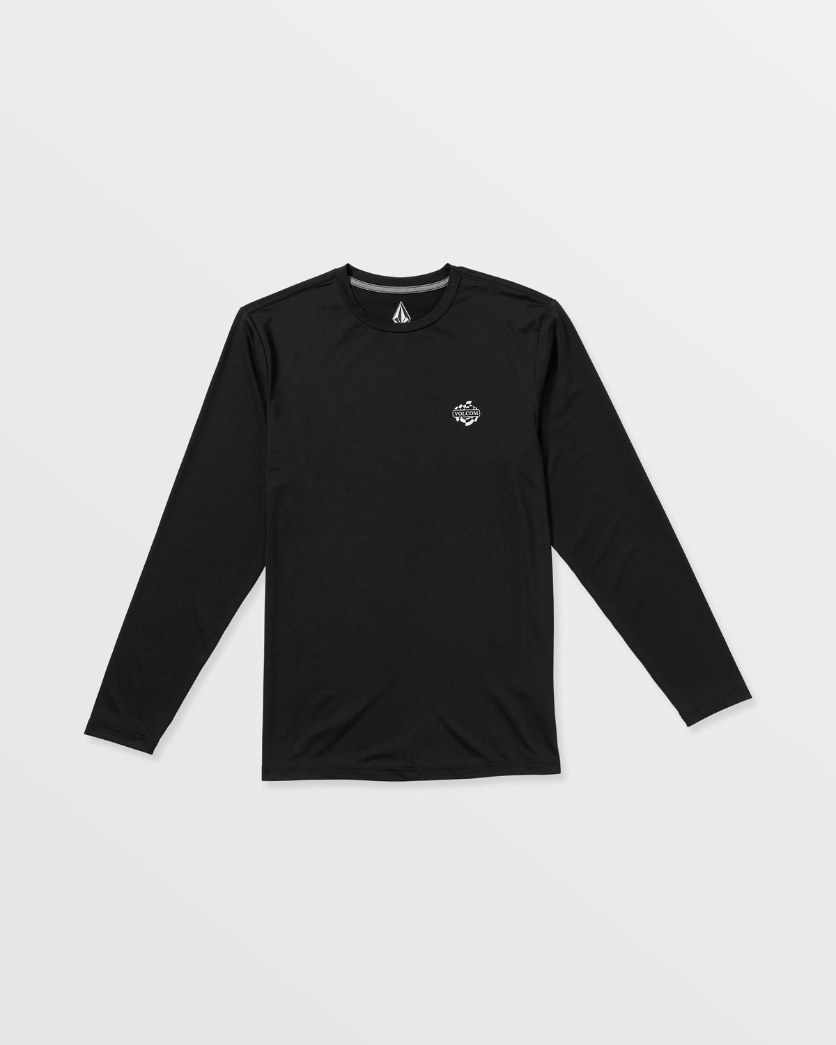 Men's Oval Track Loose Long Sleeve Surf Tee Black - Volcom