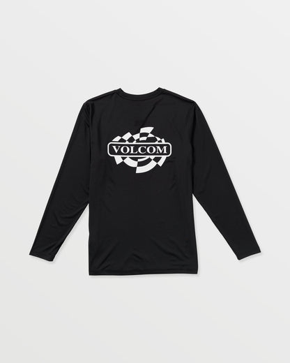 Men's Oval Track Loose Long Sleeve Surf Tee Black - Volcom