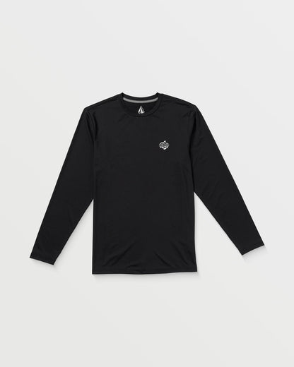 Men's Oval Track Loose Long Sleeve Surf Tee Black - Volcom