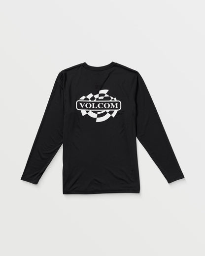 Men's Oval Track Loose Long Sleeve Surf Tee Black - Volcom