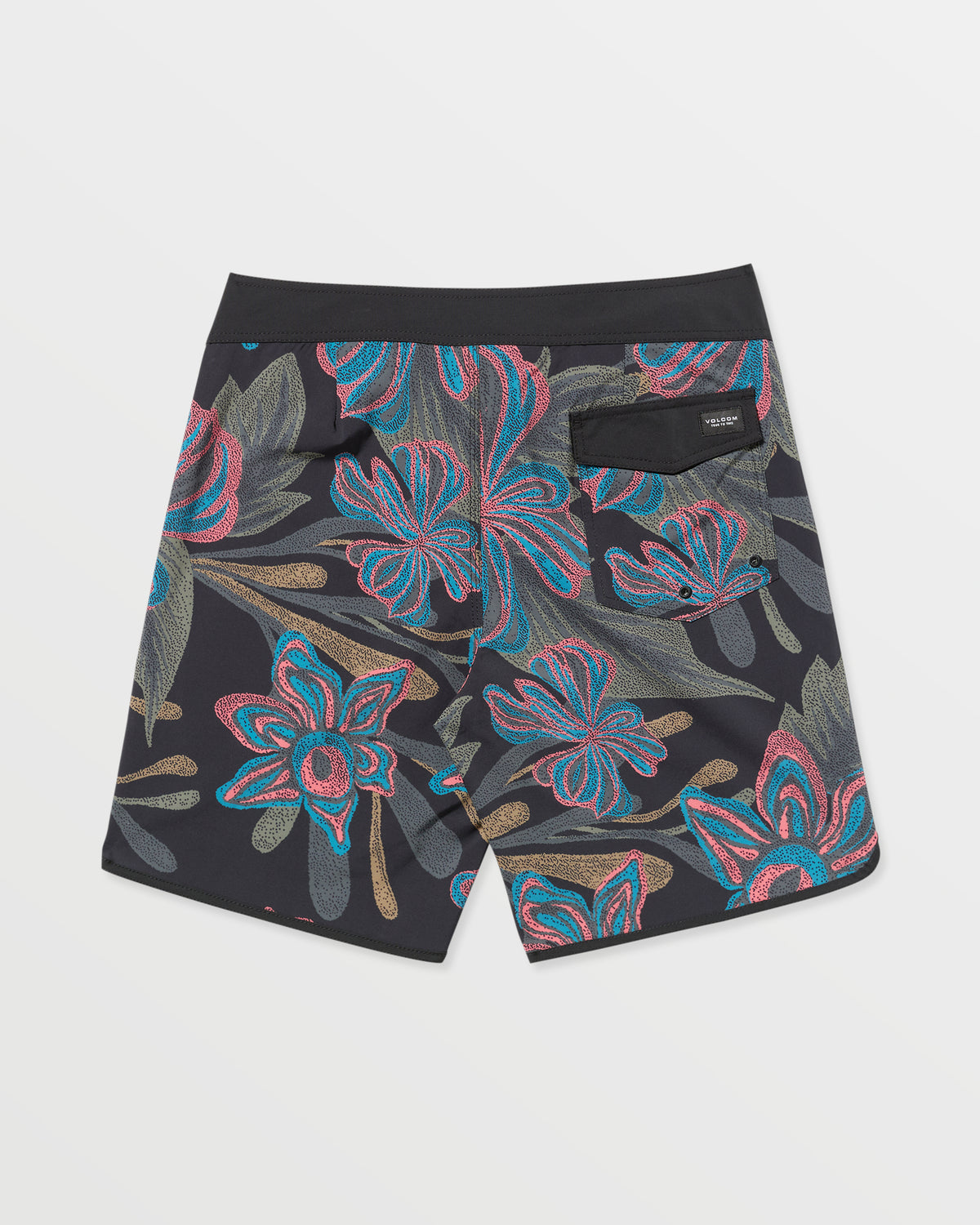 Men's Infuse Scallop Mod Trunks Black Print - Volcom