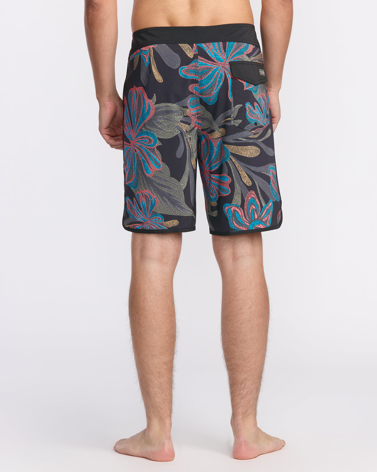Men's Infuse Scallop Mod Trunks Black Print - Volcom