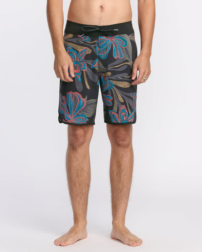 Men's Infuse Scallop Mod Trunks Black Print - Volcom