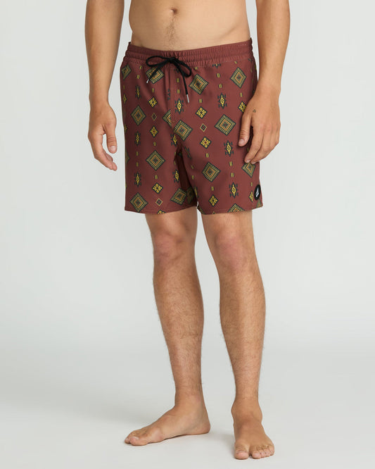 Men's Lido Print 16 Mahogany - Volcom