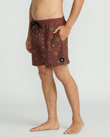 Men's Lido Print 16 Mahogany - Volcom