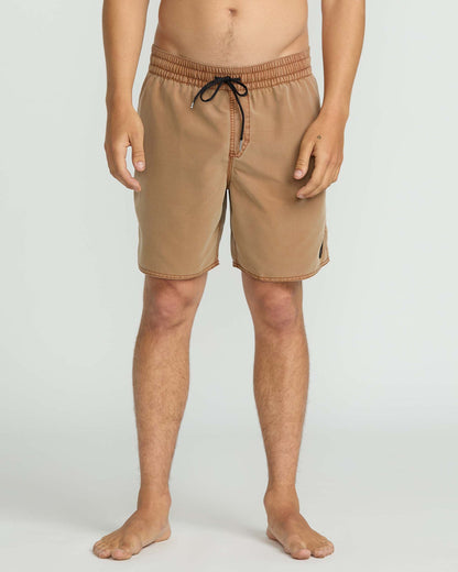 Men's Center Elastic Waist Trunks Coconut Shell - Volcom