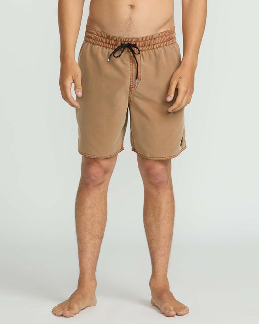 Men's Center Elastic Waist Trunks Coconut Shell - Volcom