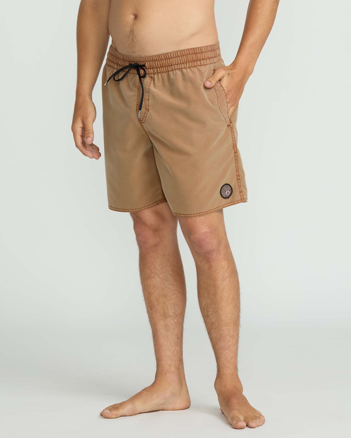Men's Center Elastic Waist Trunks Coconut Shell - Volcom
