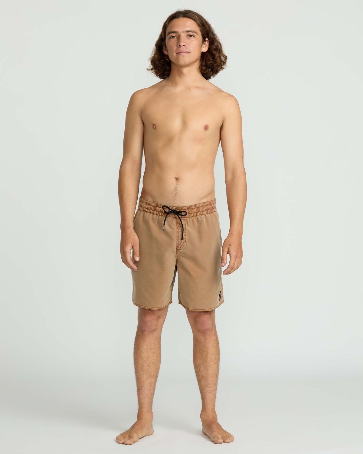 Men's Center Elastic Waist Trunks Coconut Shell - Volcom