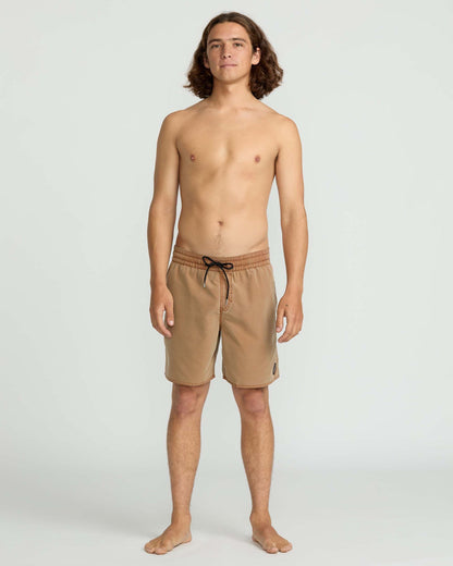 Men's Center Elastic Waist Trunks Coconut Shell - Volcom