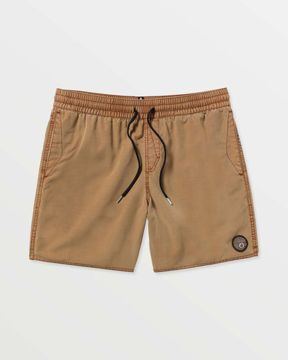 Men's Center Elastic Waist Trunks Coconut Shell - Volcom