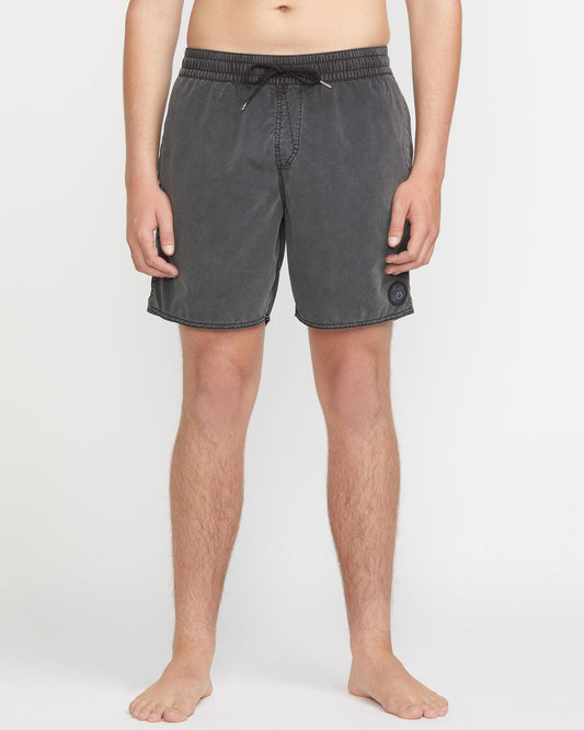Men's Center Elastic Waist Trunks Black - Volcom