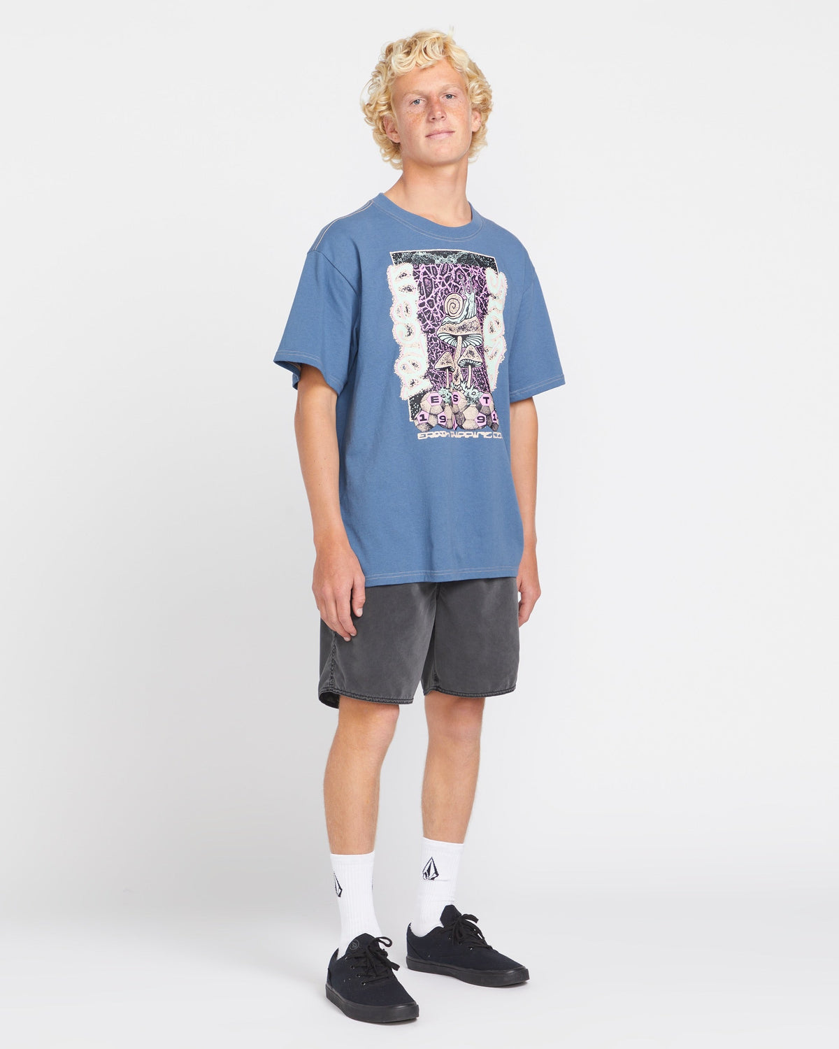 Men's Center Elastic Waist Trunks Black - Volcom