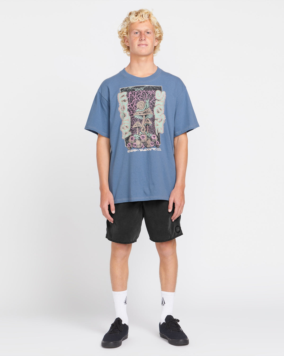 Men's Center Elastic Waist Trunks Black - Volcom