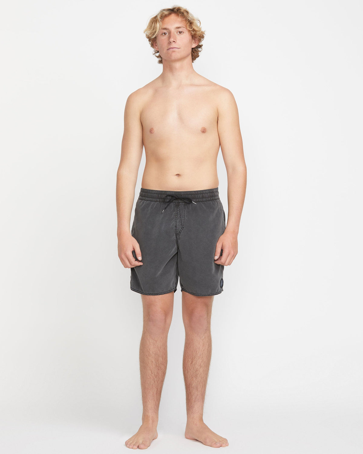 Men's Center Elastic Waist Trunks Black - Volcom