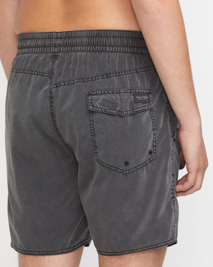 Men's Center Elastic Waist Trunks Black - Volcom