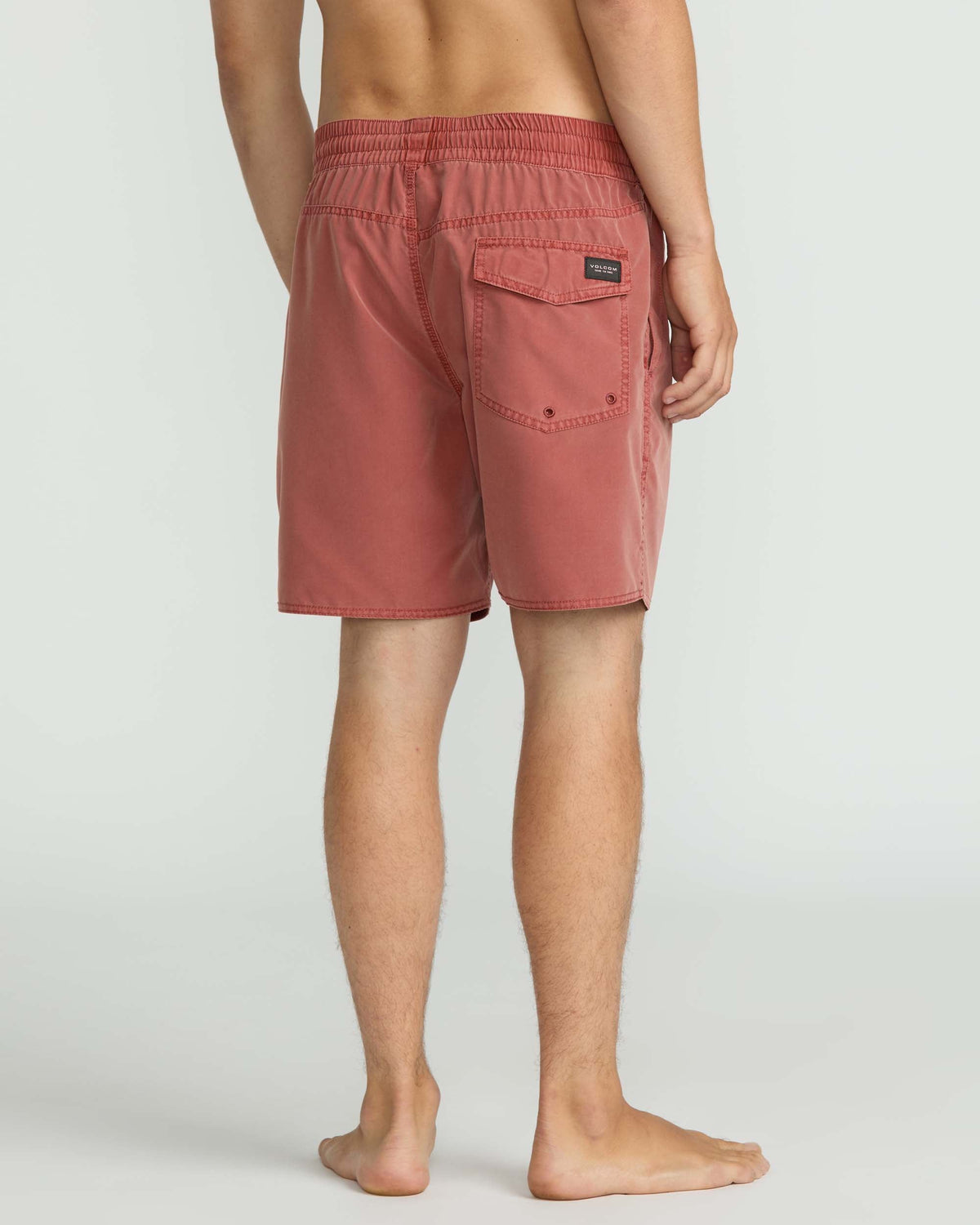 Men's Center Elastic Waist Trunks Mahogany - Volcom