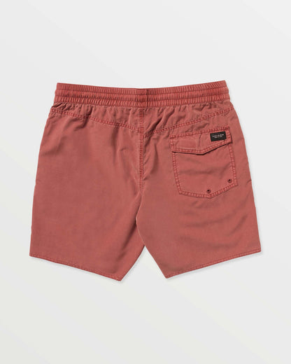 Men's Center Elastic Waist Trunks Mahogany - Volcom
