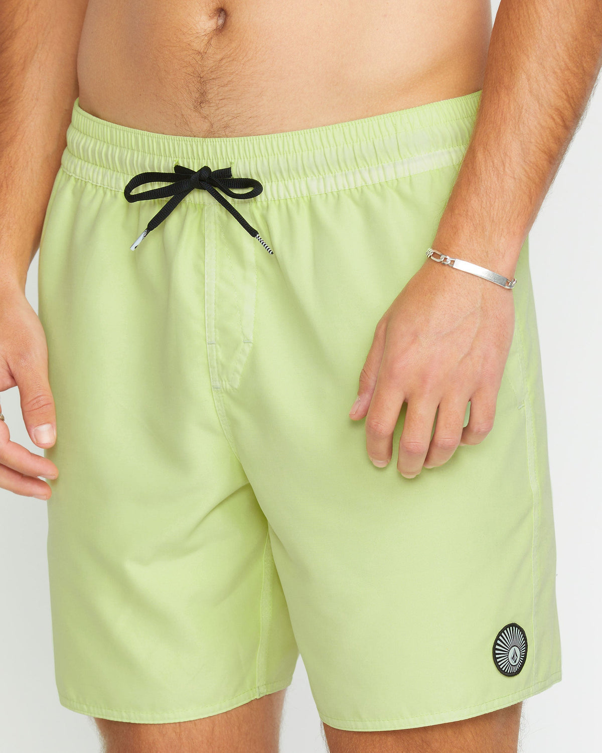 Men's Center Elastic Waist Trunks Mist Green - Volcom