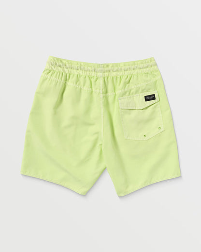 Men's Center Elastic Waist Trunks Mist Green - Volcom