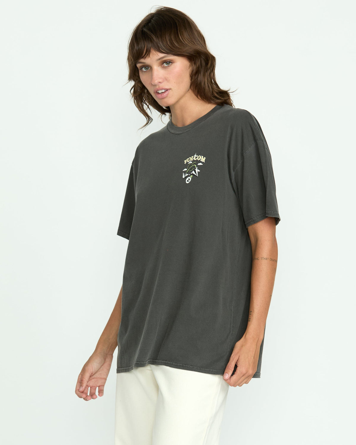 Women's Stones Throw Tee Vintage Black - Volcom