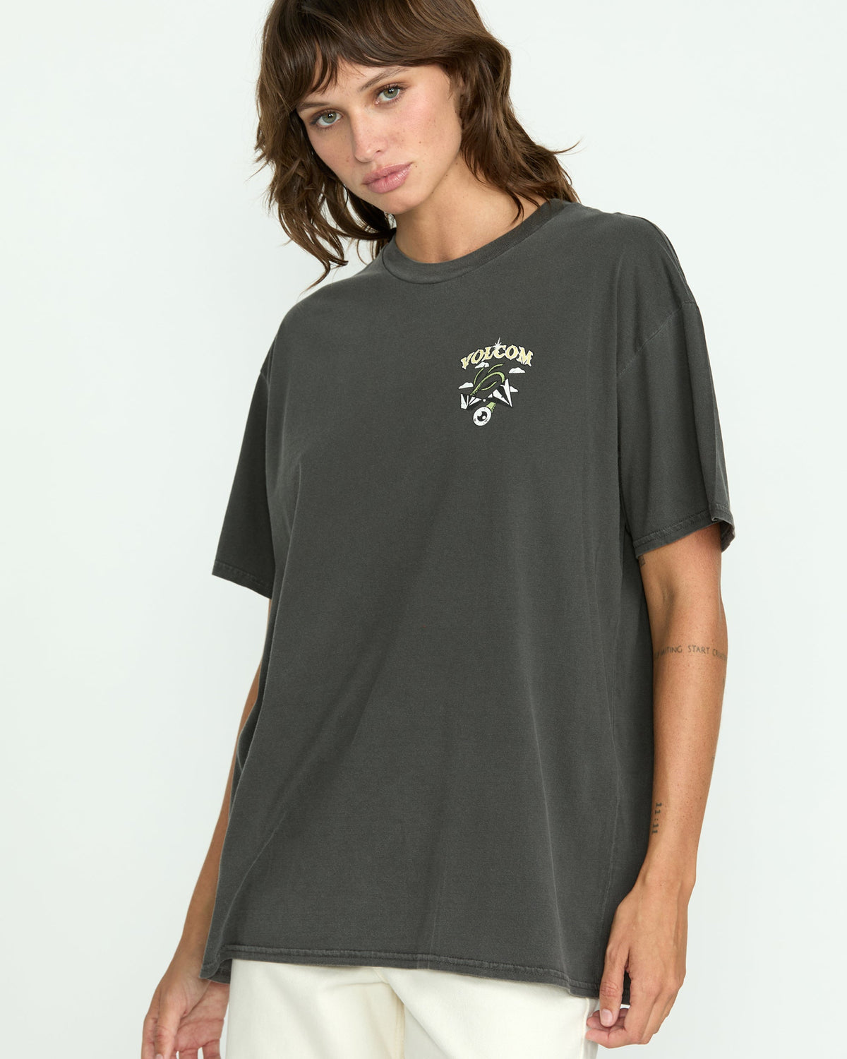 Women's Stones Throw Tee Vintage Black - Volcom