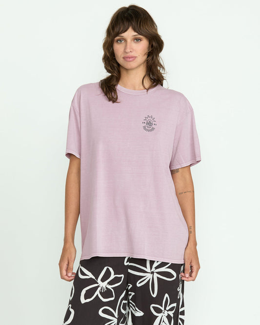 Women's Stones Throw Tee Violet Ice - Volcom