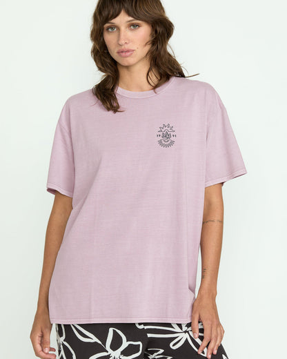 Women's Stones Throw Tee Violet Ice - Volcom