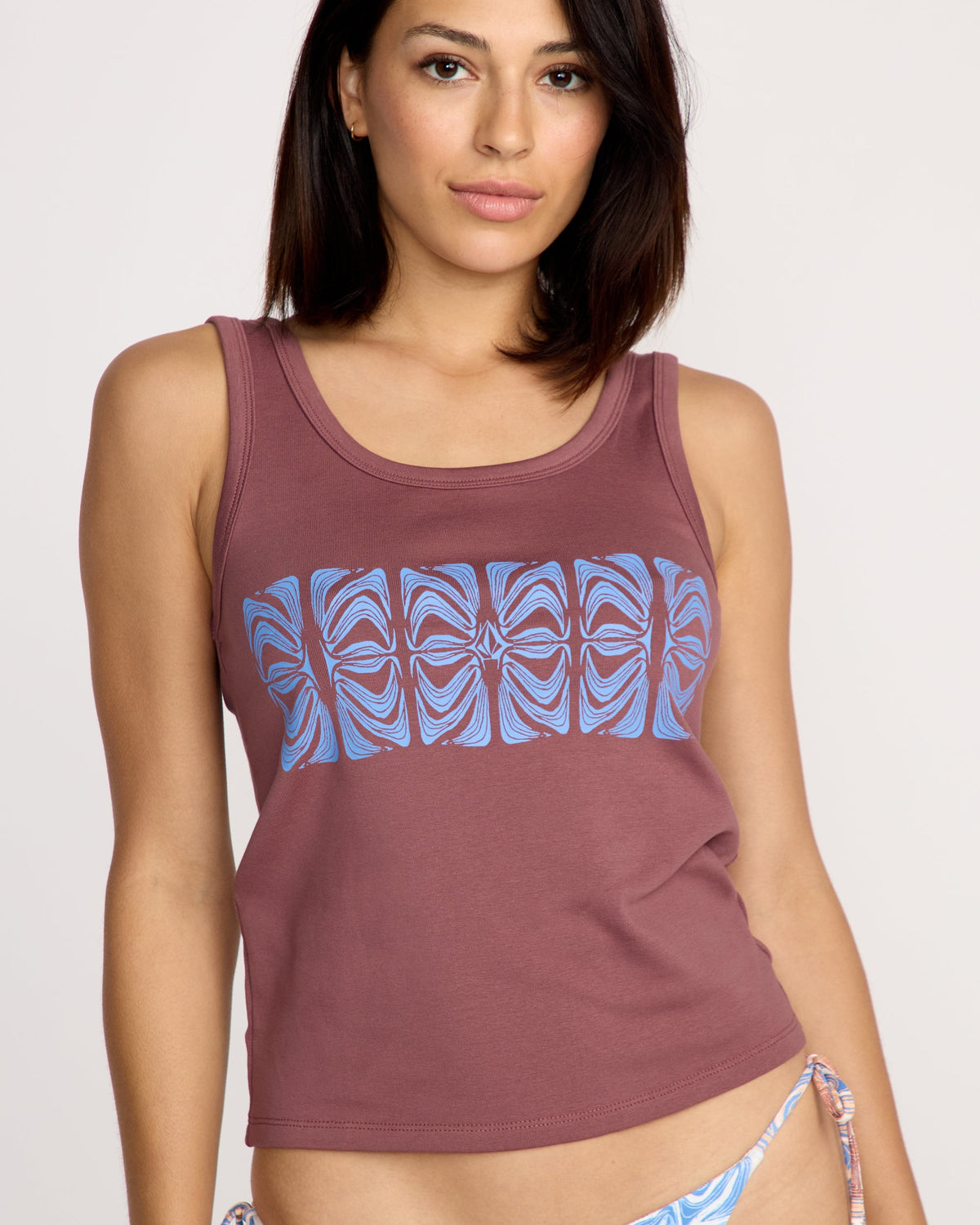 Women's Featured Artist Emma Rushton Tank Vintage Brown - Volcom